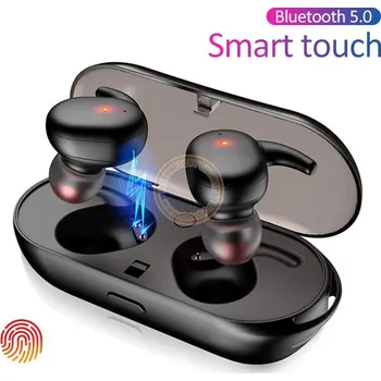 Sluchátka Vodotěsná bezdrátová sluchátka Bluetooth TWS4 s dokovací stanicí černé