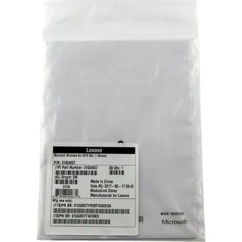 Notebook Lenovo System x Microsoft Windows Svr 2016 CAL (1 User) 01GU638 01GU637
