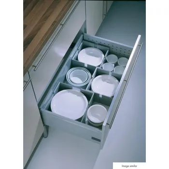 Vložka do zásuvky Cuisio Flex, 4dílná sada, bílá průsvitná, rohy bílé