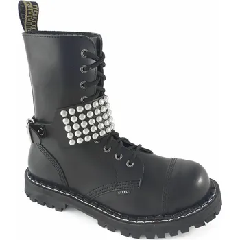 Pánská zimní obuv postroj na botu Leather boot strap whith rivets - bubble 5