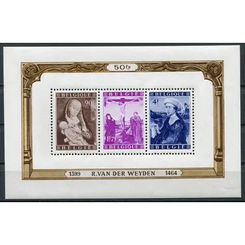 Poštovní známka (1949) MiNr. 835 - 837 ** - Belgie - BLOCK 21 - Kultura - obrazy