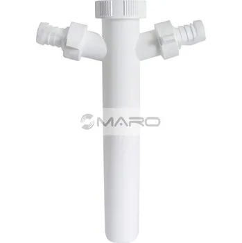 Sifon Plast Brno Trubka odtoková 6/4" x 40 mm se 2 přípojkami, mezikus, EMP2642