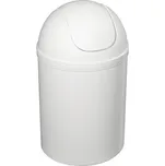 Odpadkový koš výklopný, 5l, plast, bílá 20309