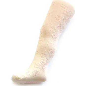 Dětské žakárové punčocháče New Baby béžové - 128 (7-8 let)