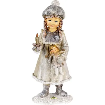 Clayre & Eef Soška vánoční děvčátko stříbrné Clayre Eef