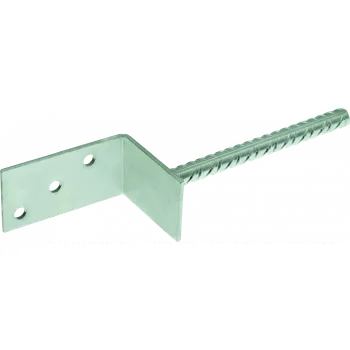 Tesařské kování RAWLPLUG Vzpěra sloupová tvar ""L"" s tyčí 20 x 200 mm D-TL síla 5 mm; 100 x 65 x 80 mm