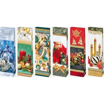 Dárková taška Dárková taška vánoční T12 26, 12x40x10cm