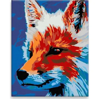 Malování podle čísel - Zamyšlená liška - 40x50 cm, bez dřevěného rámu - CZ výroba