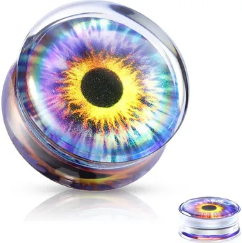 Piercing Šperky4U Akrylátový plug do ucha - oko - PL01273-25