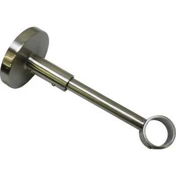 Nástěnný držák pro garnýž Chicago, 1 tyč, vzhled nerezová ocel, Ø 20 mm