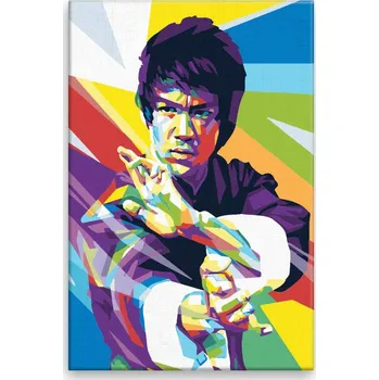 Dětské zboží Malování podle čísel - Bruce Lee 01 - 40x60 cm, bez dřevěného rámu - CZ výroba