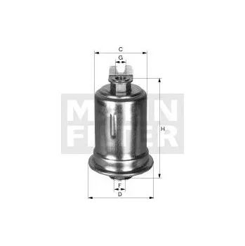 Filtr do auta Palivový filtr MANN WK614/8X (MF WK614/8X)