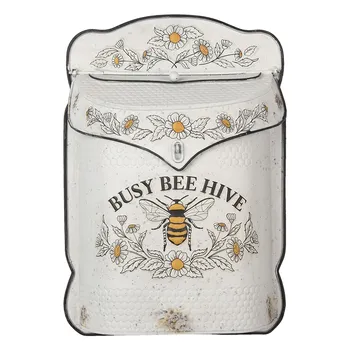 Poštovní schránka Clayre & Eef Busy Bee Hive krémová