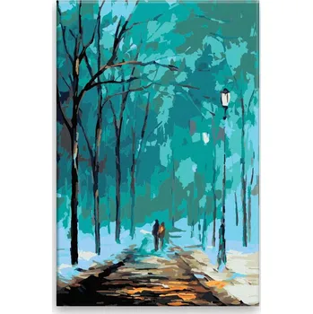 Dětské zboží Malování podle čísel - Procházka ve dvou - 40x60 cm, bez dřevěného rámu - CZ výroba