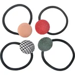 4 ks černých gumiček s barevnými kolečky