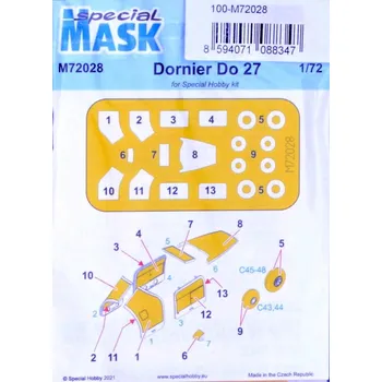 Plastikový model Special hobby 1/72 Mask for Dornier Do 27 (SP.HOBBY)