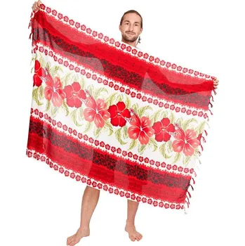 Šátek Sarong / pareo Hibiscus Red, Sittar
