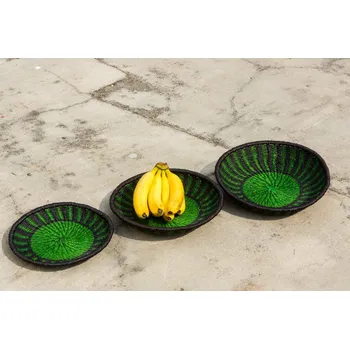 Nákupní košík Hammershus Fairtrade Ošatka na ovoce z Ghany, různé barvy, 33 cm Barva koše: Fialová