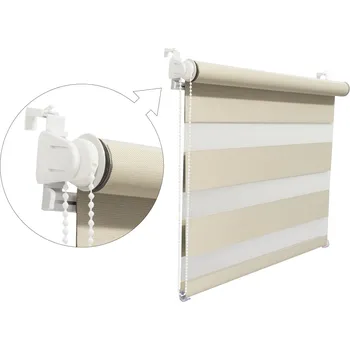 Roleta ZEBRA-SHOP Roleta DEN A NOC / MINI / ZATEMŇUJÍCÍ / KRÉMOVÝ MELÍR / BH 2901 Barva mechanizmu: bílá, Výška: 150, Šířka: 36