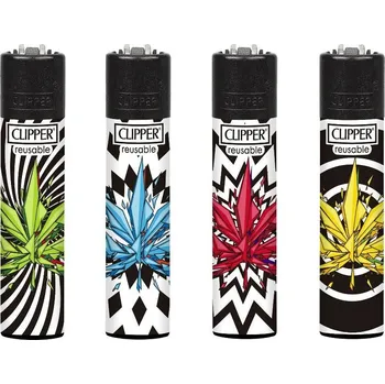 Zapalovač Zapalovač CLIPPER® Broken Leaves 4ks