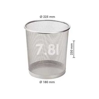 Odpadkový koš Koš drátěný na odpadky, stříbrný 7,8l,rychlé dodání
