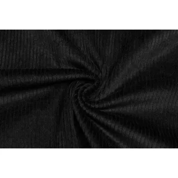 Manšestr pružný 345 g/m2 Barva: černý pružný