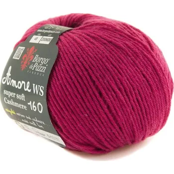 Příze Borgo de' Pazzi Amore WS Super soft Cashmere 160 fuxia 49 (Super soft Cashmere 160 fuxia 49)