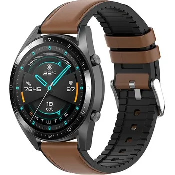 Příslušenství k chytrým hodinkám eses Sportovní kožený řemínek - Hnědý, 22 mm