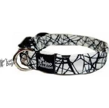 Obojek pro psa Obojek DINOFASHION Black and White 45/3cm