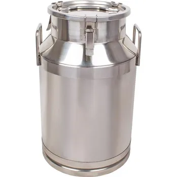 Nerezová konev na mléko BEEKETAL BMK 40 l včetně víka BMK40 (Beeketal BMK40 Konev na mléko ze nerezové oceli s madly)