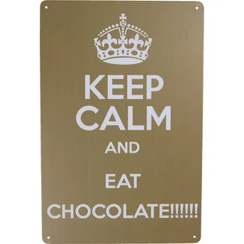 Plechová cedule Nástěnná kovová cedule Eat Chocolate - 20*30 cm