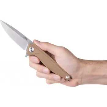 kapesní nůž Zavírací nůž ANV Z300 Stonewash, G10 písková, Frame Lock
