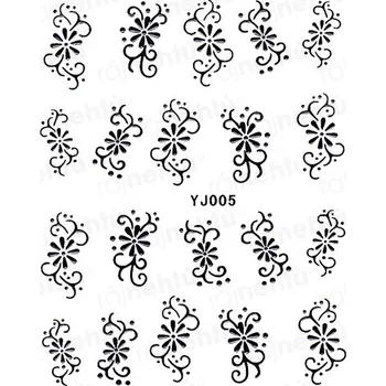 Samolepky na nehty - černé 05