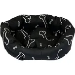 Pelech 8 hran bavlněný Kost černo/bílý 60 cm