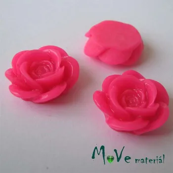 Dětské navlékací korálky Kabošon květ - A1 18x8mm lesklý - různé barvy Kabošon květ A1: 2175733 Tmavě růžová