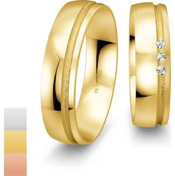 Prsten Snubní prsteny SmartLine ze žlutého zlata s diamanty nebo zirkony 4807024-4807023