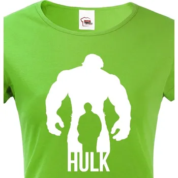 Dámské tričko Dámské tričko - Hulk, Barva Zelená, Velikost M, Canvas Dámské tričko s krátkým rukávem Bezvatriko.cz 0131