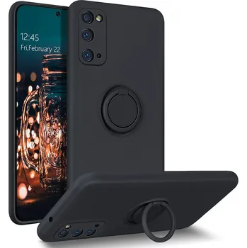 Kryt Samsung Galaxy A32 4G Silicone Ring Magnetic Stand černý