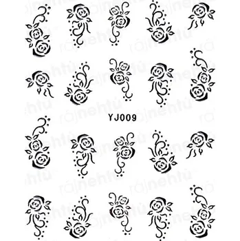 Samolepky na nehty - černé 09