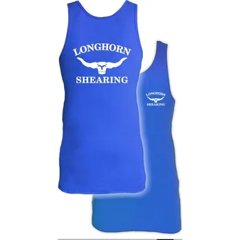 Pracovní zástěra Prodloužené bavlněné tílko Longhorn velikost S barva královská světle modrá