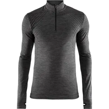 Pánské oblečení Pánské funkční triko CRAFT Fuseknit Comfort Zip S šedé