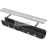Alcadrain Žlab venkovní 100 mm s plastovým rámem a pozinkovaným roštem "C" profilu A15, 1000 mm, AVZ102-R102