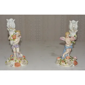 Svícen Zámecké porcelánové svícny s amorky