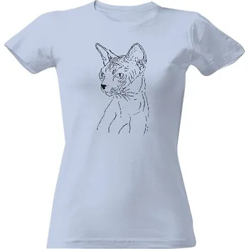 Dámské tričko Tričko s potiskem Sphynx černá dámské