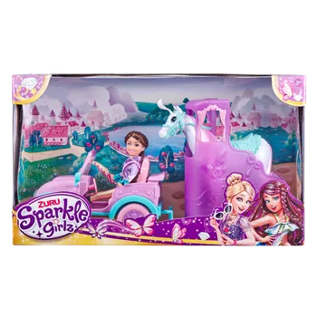 Panenka Alltoys Sparkle Girlz Panenka s jeepem a přívěsem s koněm