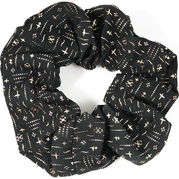 Černo-zlatá gumička do vlasů