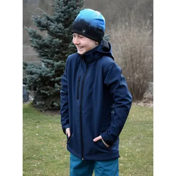 Chlapecká bunda Adler Dětská JEDNOBAREVNÁ softshellová bunda - TMAVĚ MODRÁ velikost/rozměry: 158/12 let