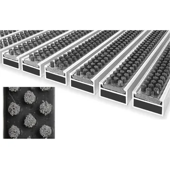 Rohožka ACARA CB rohož s kartáčovou vložkou šedá, 17 mm, 15 mm