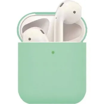 Pouzdro na mobilní telefon Matný silikonový obal pro AirPods 1 / 2 - mátově zelený