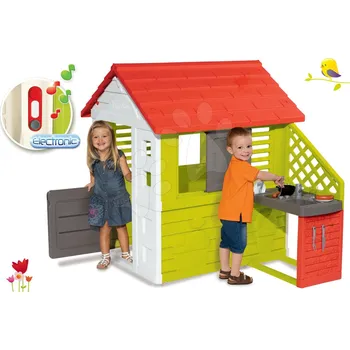 Dětská kuchyňka Set domeček Pretty Nature Smoby s letní kuchyňkou a dárek zvonek elektronický od 24 měsíců